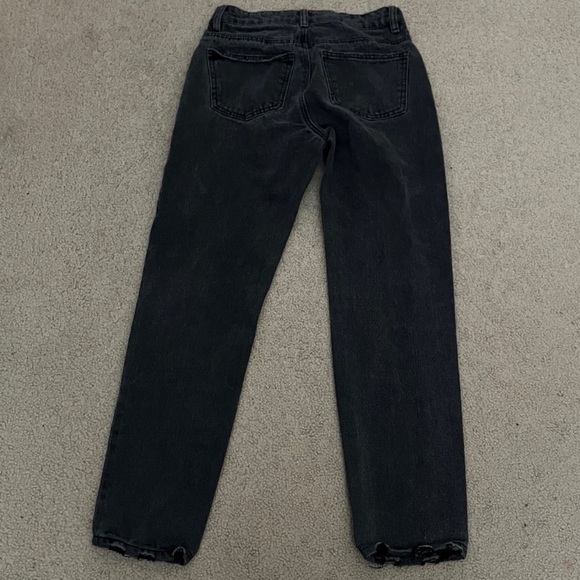 Princess Polly 100% Cotton slim fit straight ankle mom jean 0-2 24-26” gray wash - Picture 2 of 13